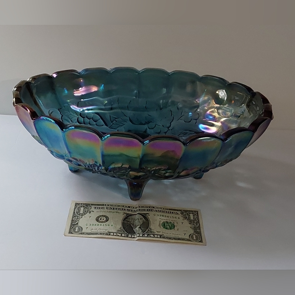 INDIANA GLASS Carnival Glass Serving Bowl - Picture 6 of 8